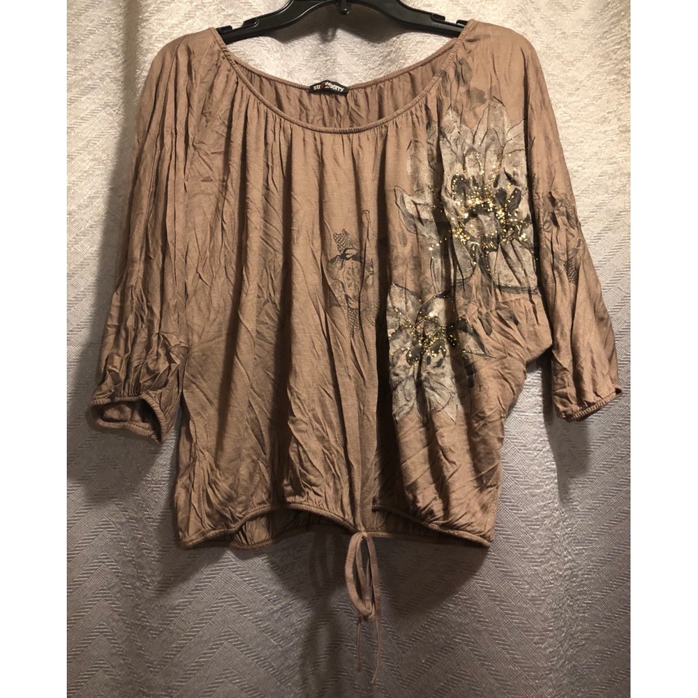 Strawberry Floral Embellished Top